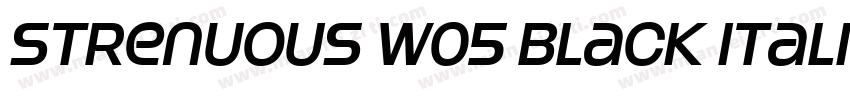 Strenuous W05 Black Italic字体转换